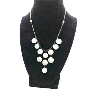 Sterling Silver 925 GLP Mother of Pearl Disc Bib Necklace Cascading